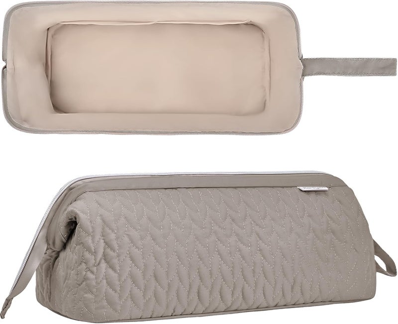 KarSyon Shark Flex Style Case for Airwrap Hair Dryer Brush Revlon Hair Tools Travel Bag Carrying Case Flat Curling Iron Organizer (Camel) - Image 3